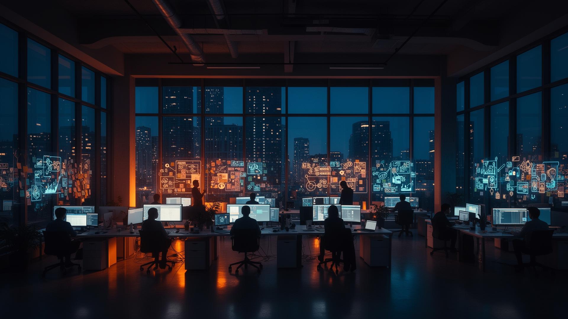 Innovation lab with founders at work